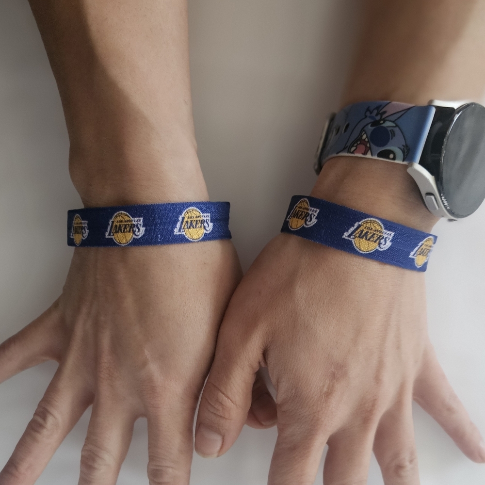 [001]Los Angeles Lakers 2pc Single-loop Hair Ties